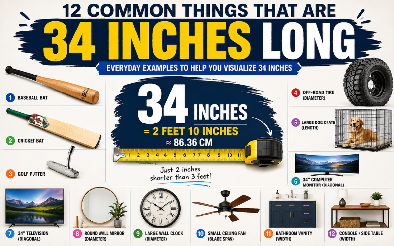 How Long is 34 Inches